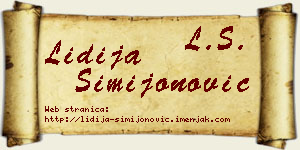 Lidija Simijonović vizit kartica